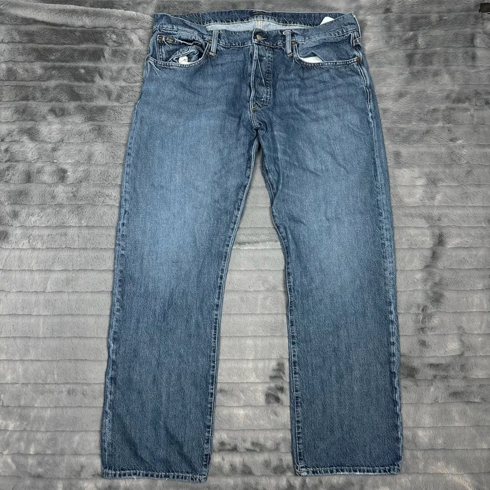 Polo Ralph Lauren Classic Fit Mens Jeans 36x32 Medium Wash Blue Straight Leg